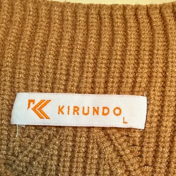 Brown Striped Women's Crew Neck Sweater - Picture 2 of 4